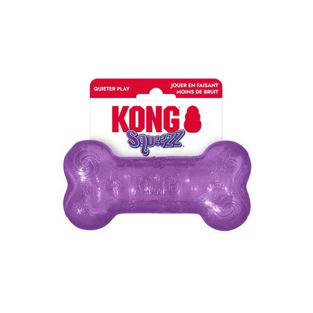 παιχνίδι σκύλου KONG με ήχο σε σχήμα κόκκαλου Squeezz Crackle Bone