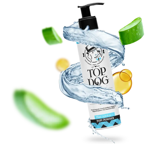 top dog shampoo and conditioner baby powder