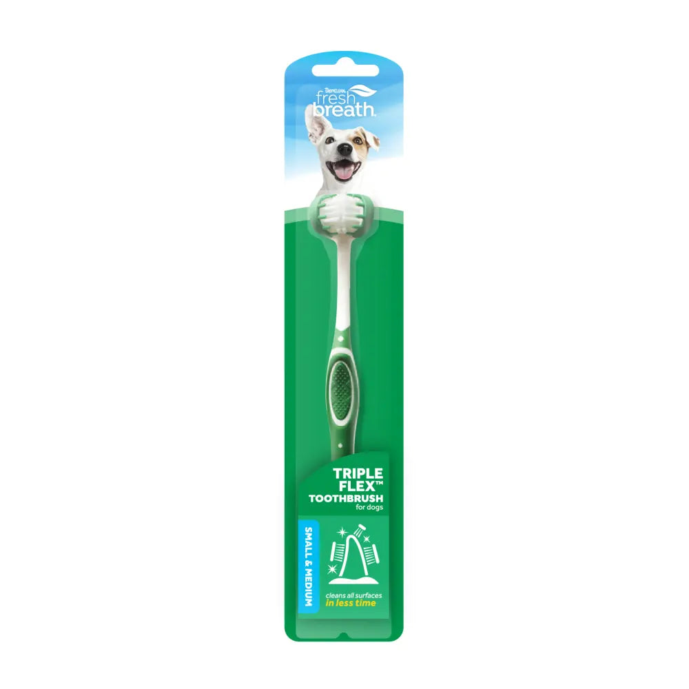Tropiclean Fresh Breath Dog Toothbrush for Small and Medium Breeds