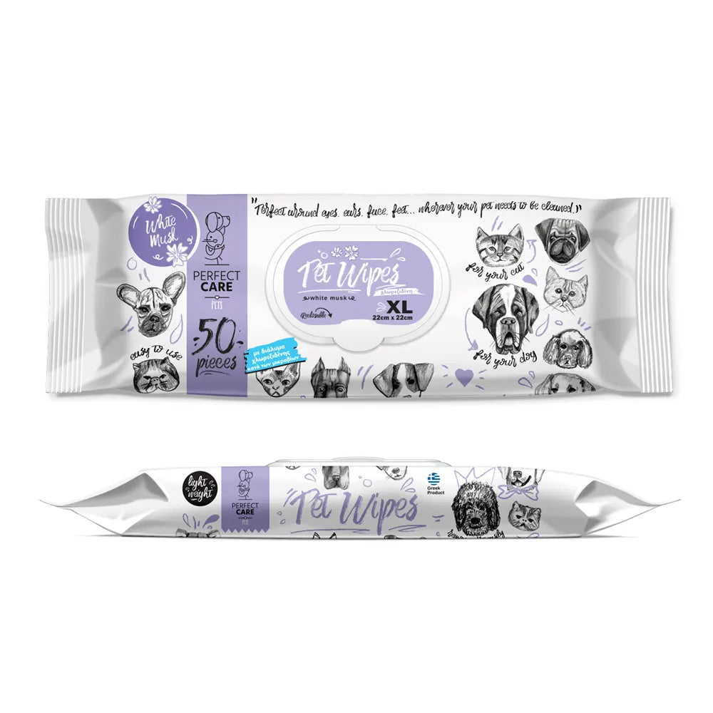PERFECT CARE Υγρά Mαντηλάκια XL για Σκύλους και Γάτες