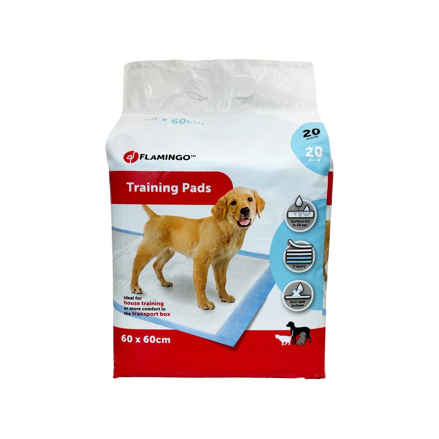 flamingo training pads 60x60cm 20 pieces