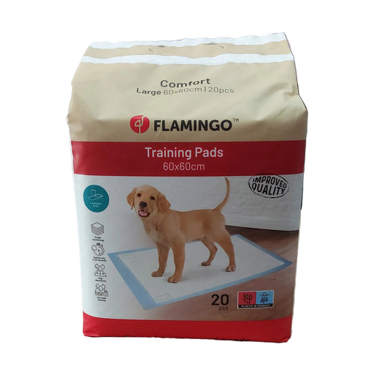 flamingo training pads with sticker 60x60cm 20 pieces