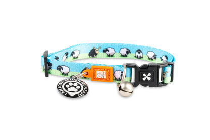 Max & Molly Original Gear Cat Collar in Black Sheep Design