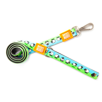 Max & Molly Original Gear Short Dog Leash in Black Sheep Design