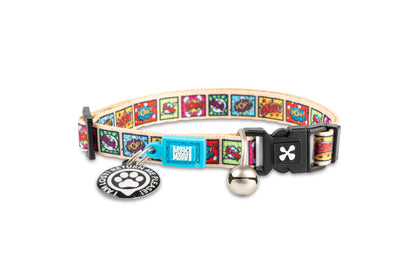 Max & Molly Original Gear Cat Collar in Comic Design