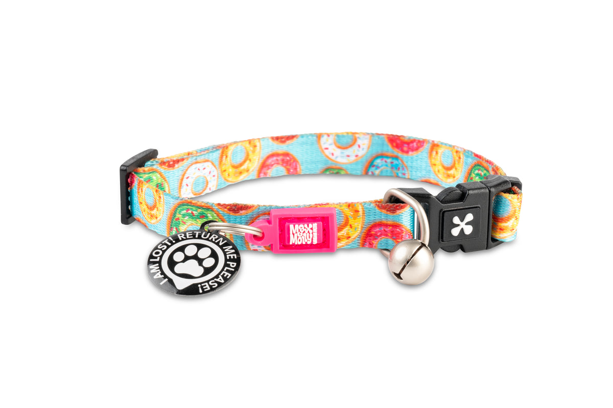 Max & Molly Original Gear Cat Collar in Donuts Design