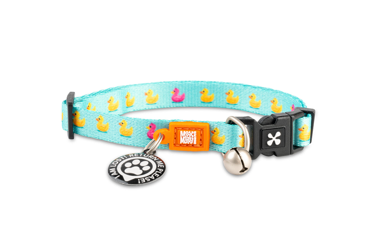 Max & Molly Original Gear Cat Collar in Ducklings Design