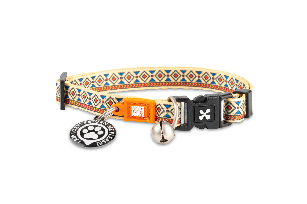 Max & Molly Original Gear Cat Collar in Ethnic Design