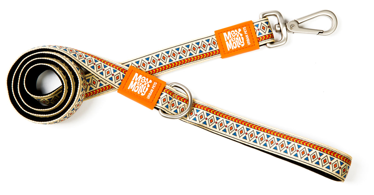 Max & Molly Original Gear Short Dog Leash in Ethnic Design