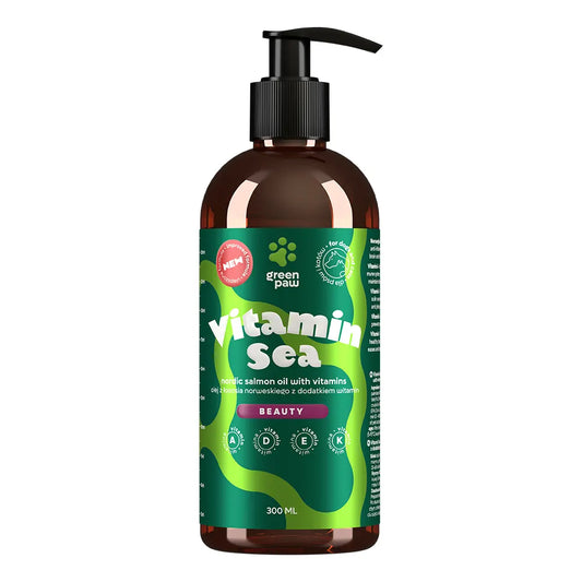 Green Paw Vitamin Sea Salmon Oil for pets, 300 ml Bottle with pump