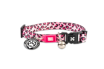 Max & Molly Original Gear Cat Collar in Leopard Pink Design