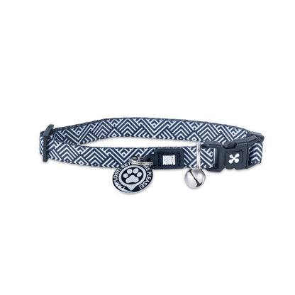 Max & Molly Original Gear Cat Collar in Mykonos Black Design
