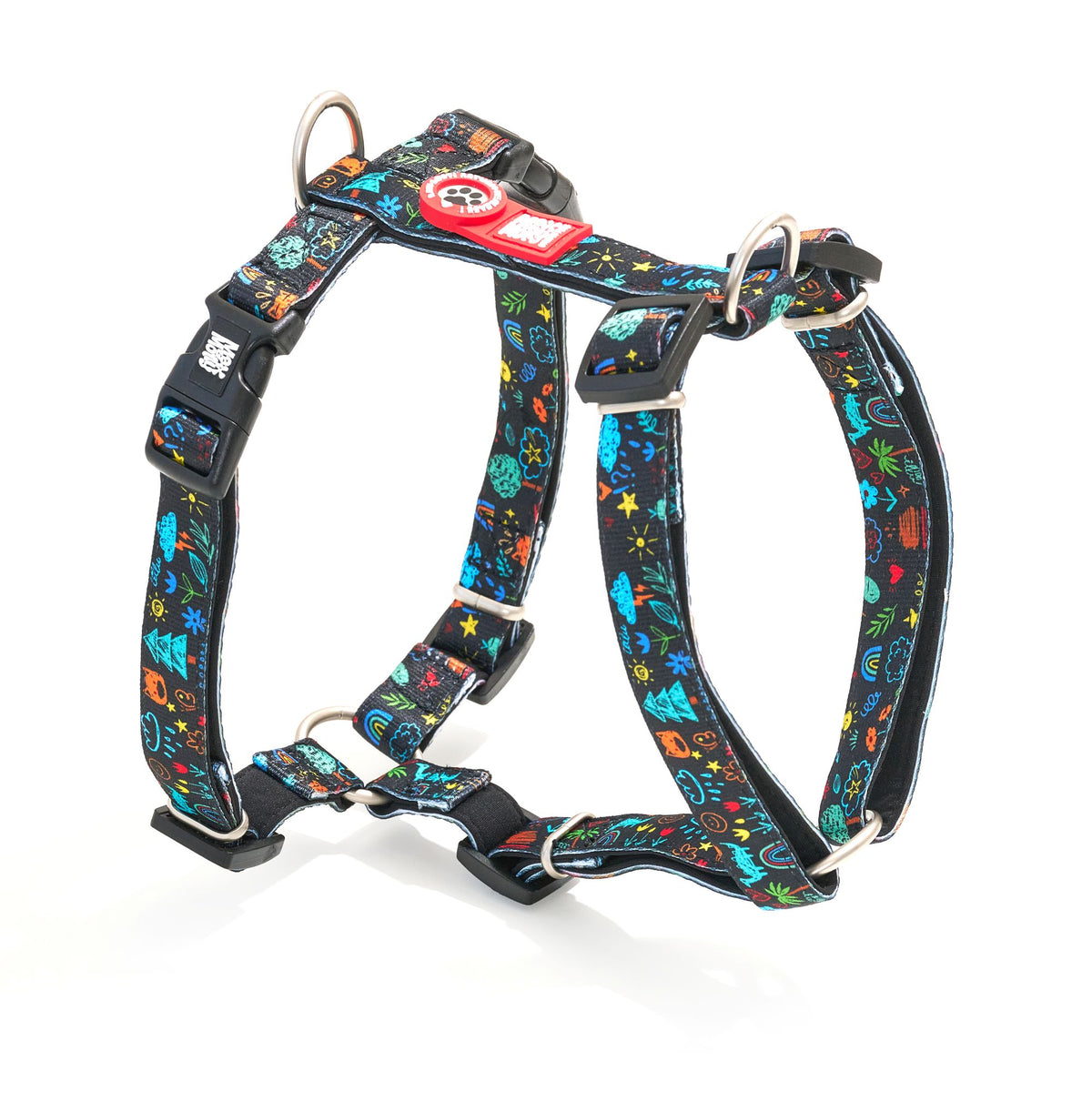Max & Molly Original H-Harness for Dogs with GOTCHA! ID in Kindergarten Design