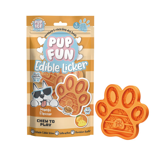 PUP ICE Edible Licker Paw-shaped Mango-flavored Ice cream for dogs