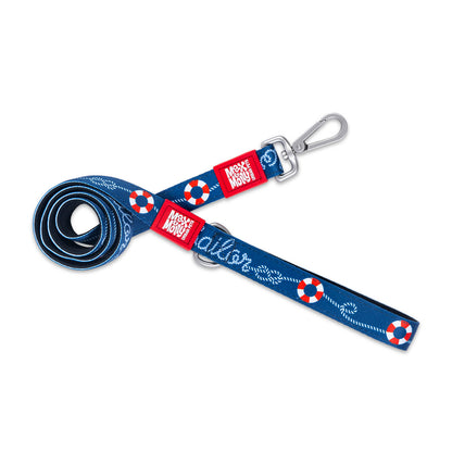 Max & Molly Original Gear Short Dog Leash in Sailor Design