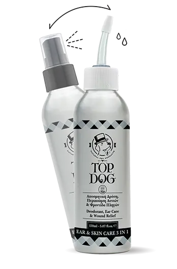 TOP DOG Αποσμητικό Σπρέι Κατοικιδίων Ear & Skin Care 3in1 150ml