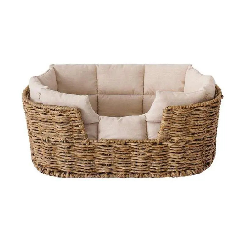 ZEZE oval rattan pet bed 68x45x24cm