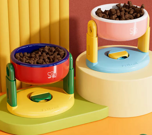 Elevated Adjustable Bowl with Suction Cup