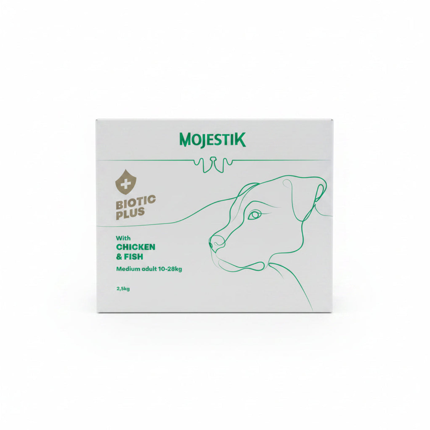 ξηρή τροφή σκύλου mojestik biotic plus medium adult