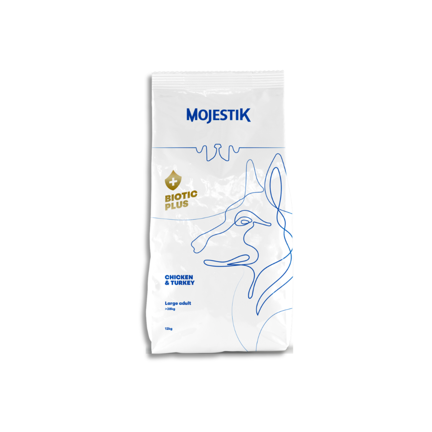 ξηρή τροφή σκύλου mojestik biotic plus large adult