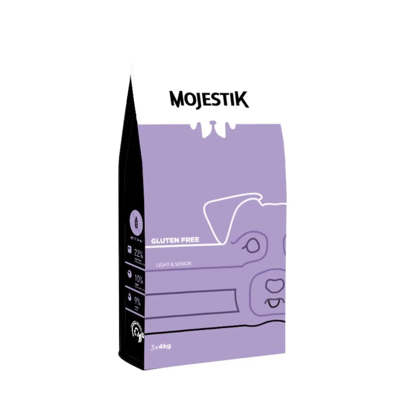 ξηρή τροφή σκύλου mojestik gluten free light & senior