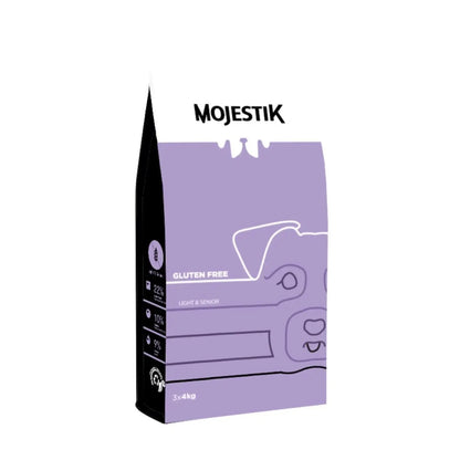 ξηρή τροφή σκύλου mojestik gluten free light & senior