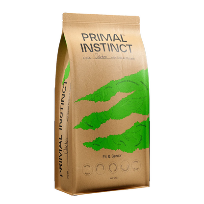 ξηρή τροφή σκύλου primal instinct fit and senior με κοτόπουλο