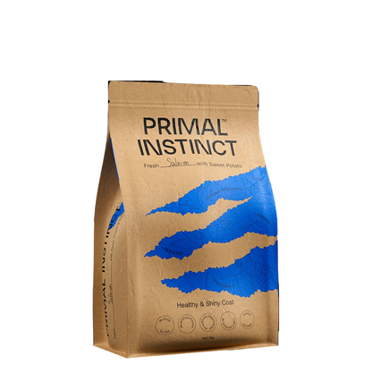 ξηρή τροφή σκύλου primal instinct healthy and shiny coat με σολομό για μικρόσωμους και μεσαίου μεγέθους σκύλους