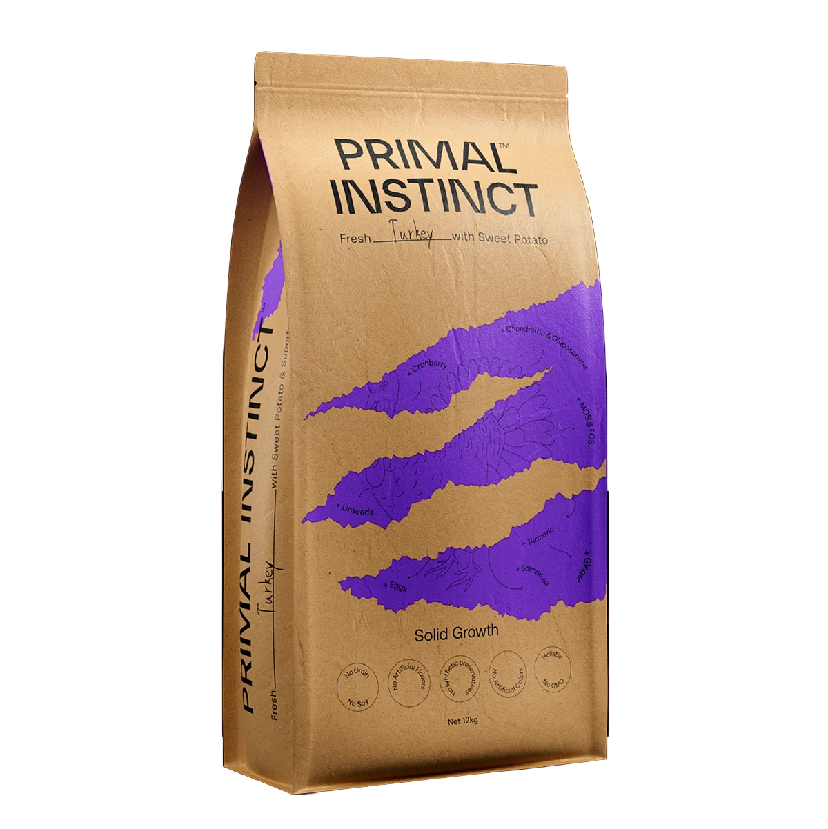 ξηρή τροφή σκύλου primal instinct solid growth turkey puppy